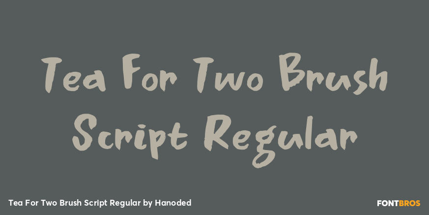 Tea For Two Brush Script Regular Poster