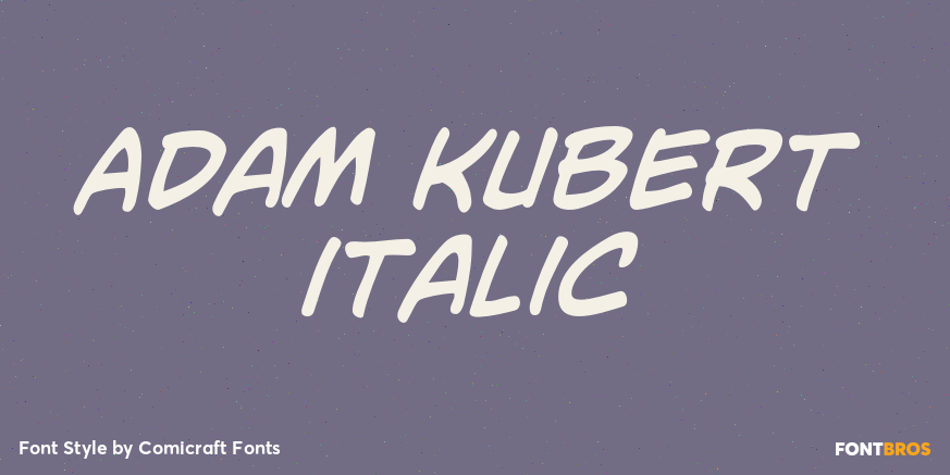 Adam Kubert Italic Poster