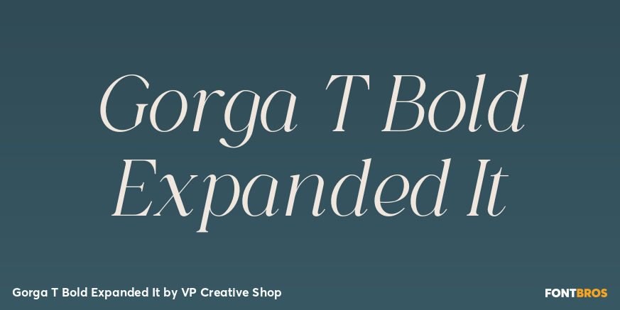 Gorga T Bold Expanded It Font Poster #1