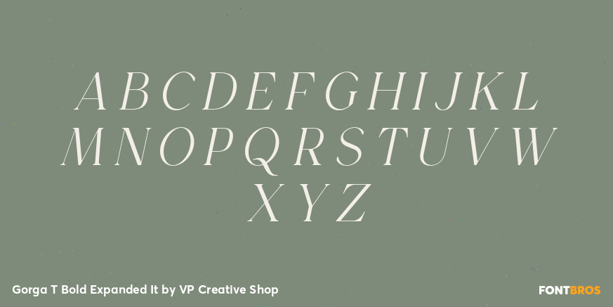 Gorga T Bold Expanded It Font Poster #2