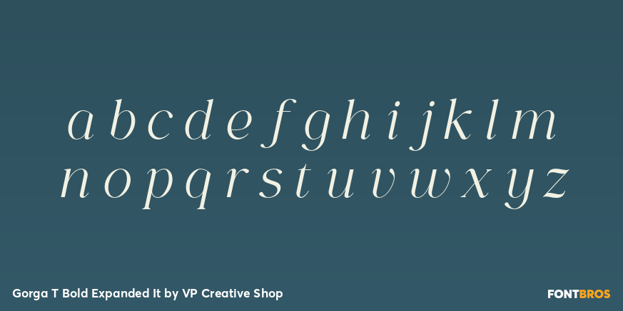 Gorga T Bold Expanded It Font Poster #3