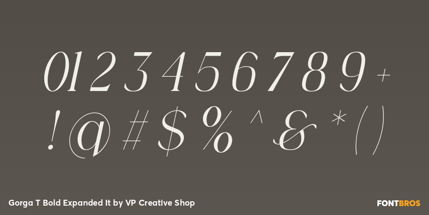 Gorga T Bold Expanded It Font Poster #4