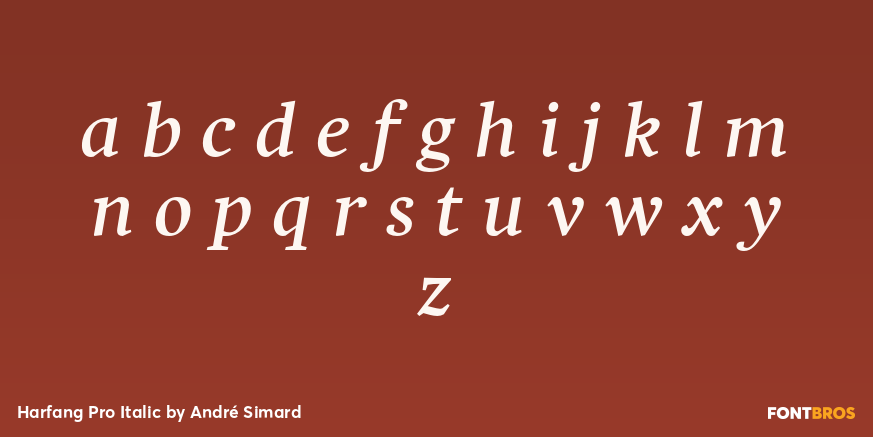 Harfang Pro Italic Font Poster #1