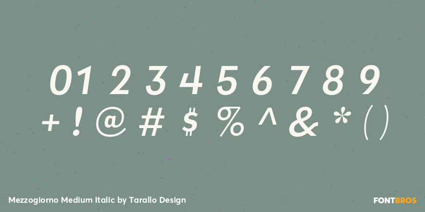 Mezzogiorno Medium Italic Font Poster #4