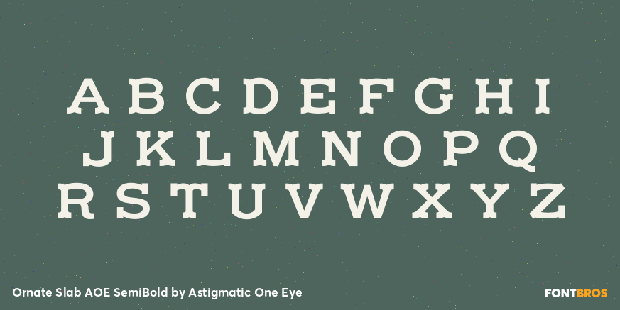 Ornate Slab AOE SemiBold Font Poster #2