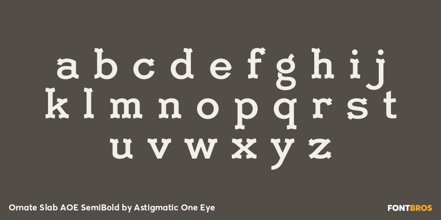 Ornate Slab AOE SemiBold Font Poster #3