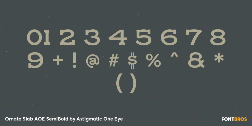 Ornate Slab AOE SemiBold Font Poster #4