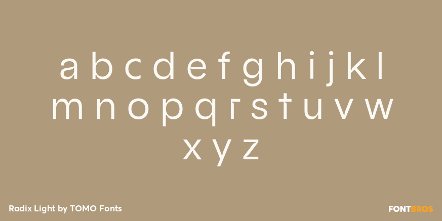 Radix Light Font Poster #3