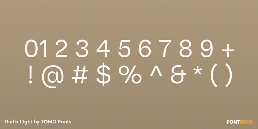 Radix Light Font Poster #4