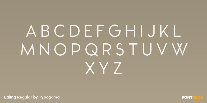 Ealing Regular Font Poster #2