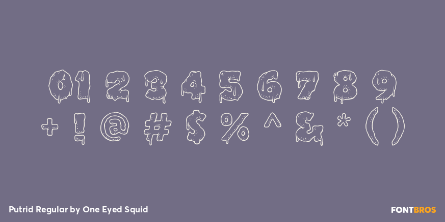 Putrid Regular Font Poster #4