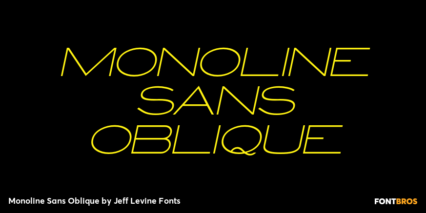 Monoline Sans Oblique Poster