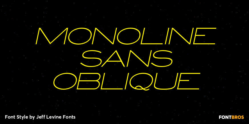 Monoline Sans Oblique Poster