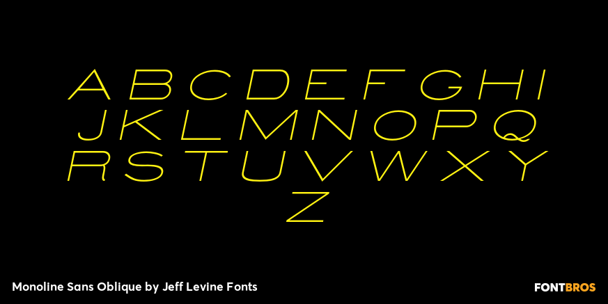 Monoline Sans Oblique Font Poster #1