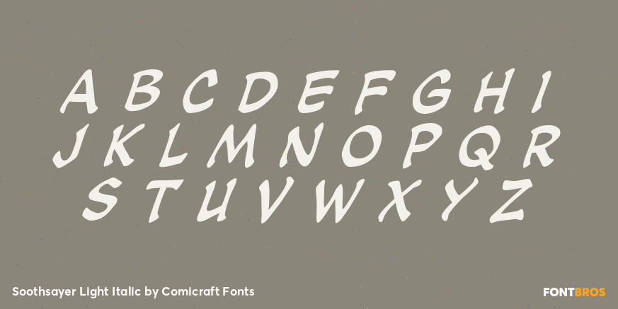 Soothsayer Light Italic Font Poster #2