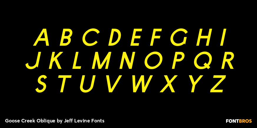 Goose Creek Oblique Font Poster #3