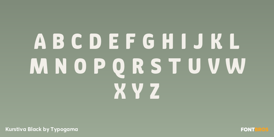 Kurstiva Black Font Poster #2