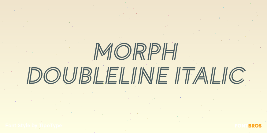 Morph Doubleline Italic Font Poster #1