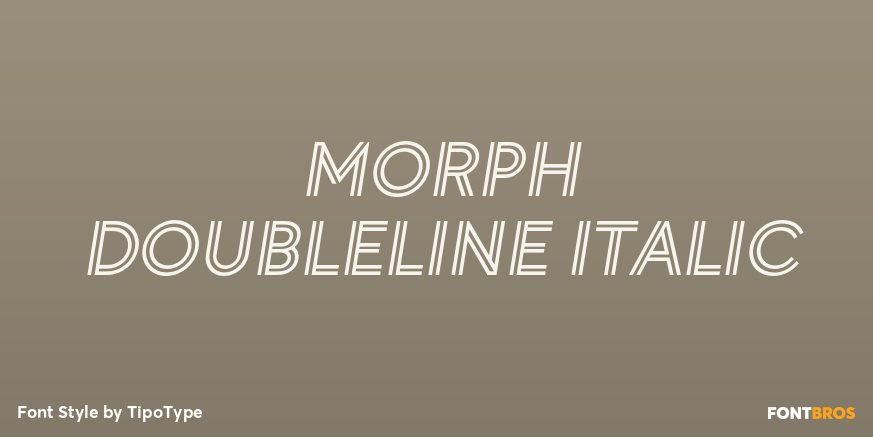 Morph Doubleline Italic Poster