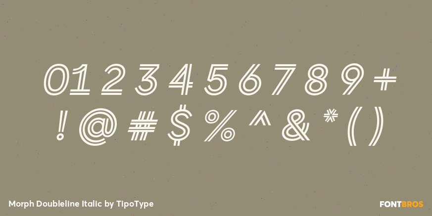 Morph Doubleline Italic Font Poster #1
