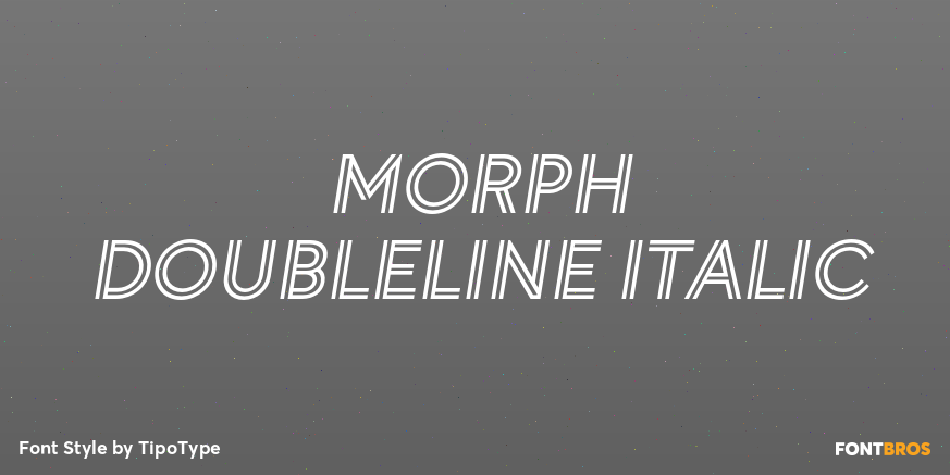 Morph Doubleline Italic Poster