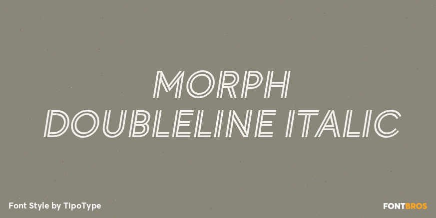 Morph Doubleline Italic Poster