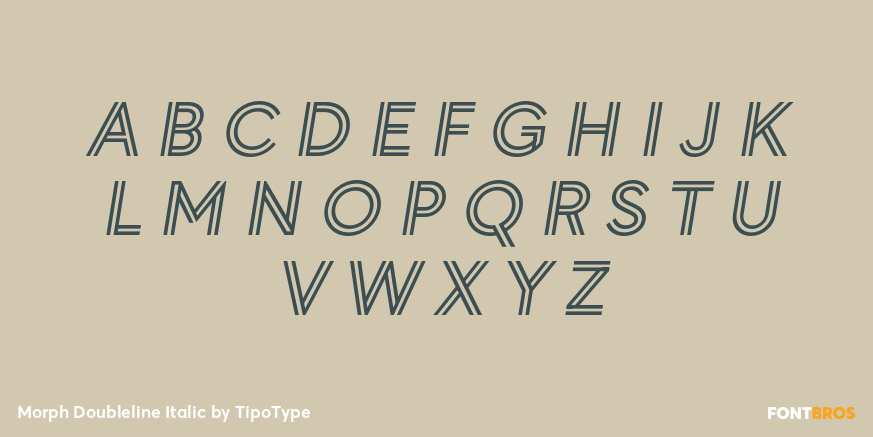 Morph Doubleline Italic Font Poster #1