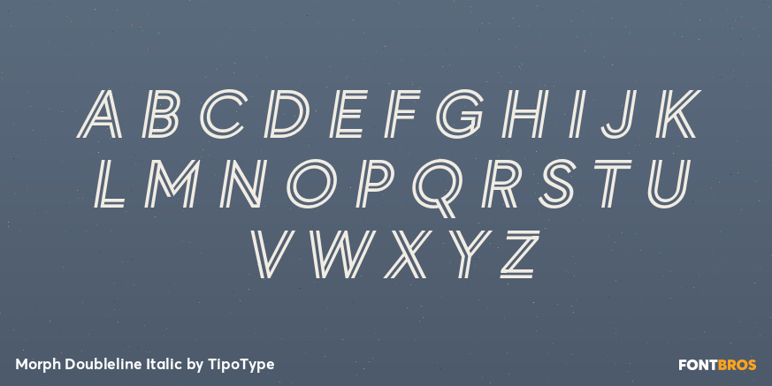 Morph Doubleline Italic Font Poster #1
