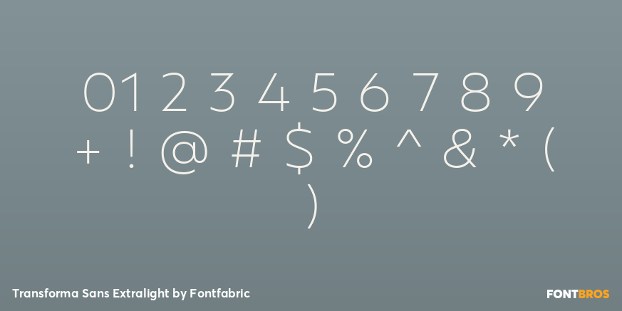 Transforma Sans Extralight Font Poster #4