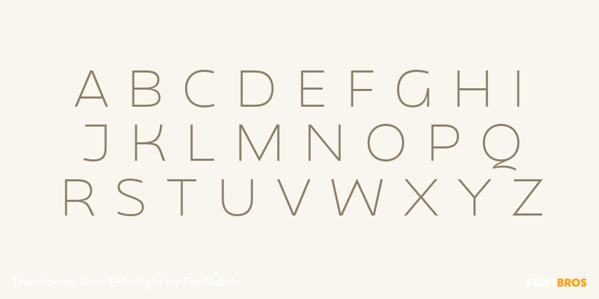 Transforma Sans Extralight Font Poster #2