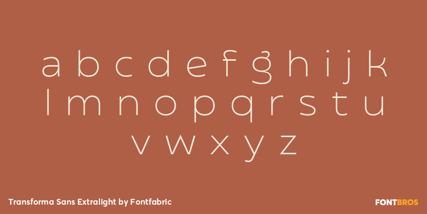 Transforma Sans Extralight Font Poster #3