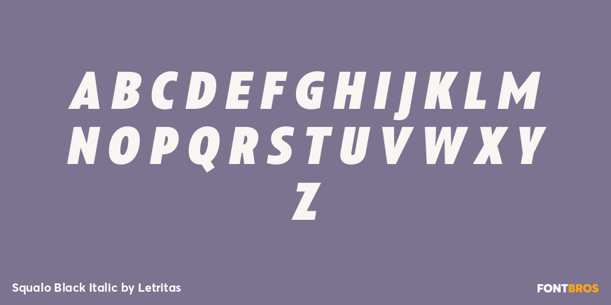Squalo Black Italic Font Poster #2