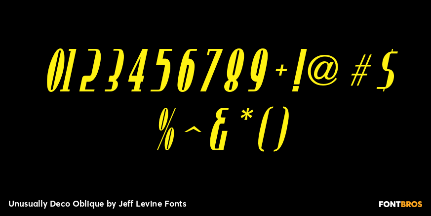 Unusually Deco Oblique Font Poster #4