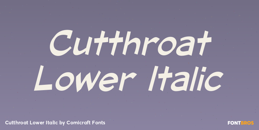 Cutthroat Lower Italic Font Poster #1