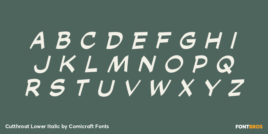 Cutthroat Lower Italic Font Poster #2