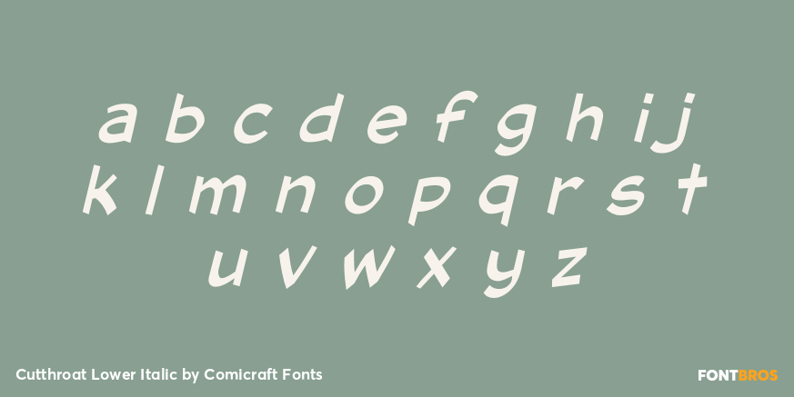 Cutthroat Lower Italic Font Poster #3