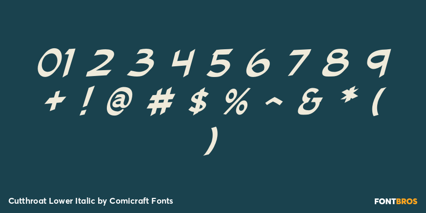 Cutthroat Lower Italic Font Poster #4