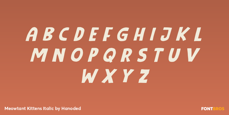 Meowtant Kittens Italic Font Poster #2