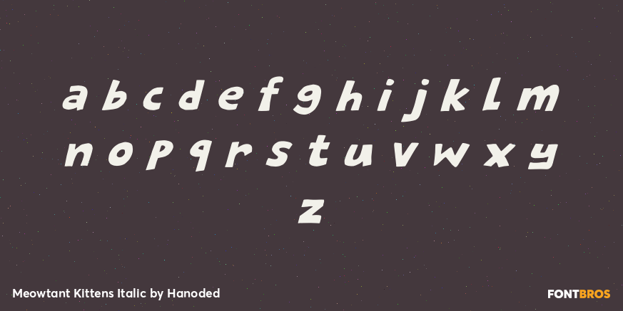 Meowtant Kittens Italic Font Poster #3