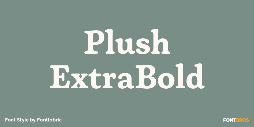 Plush ExtraBold Font Poster #1