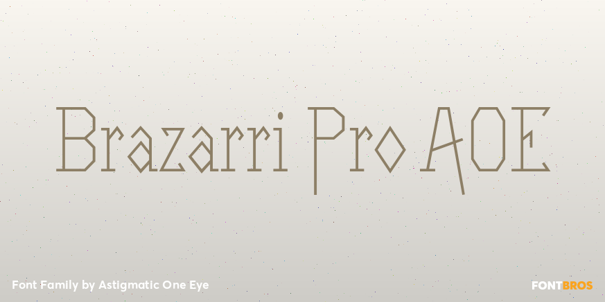 Brazarri Pro AOE Font Poster
