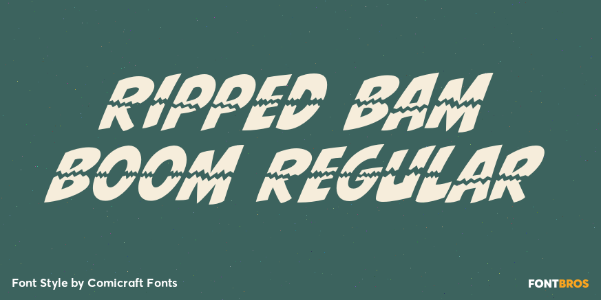 Ripped Bam Boom Regular Font Poster #1