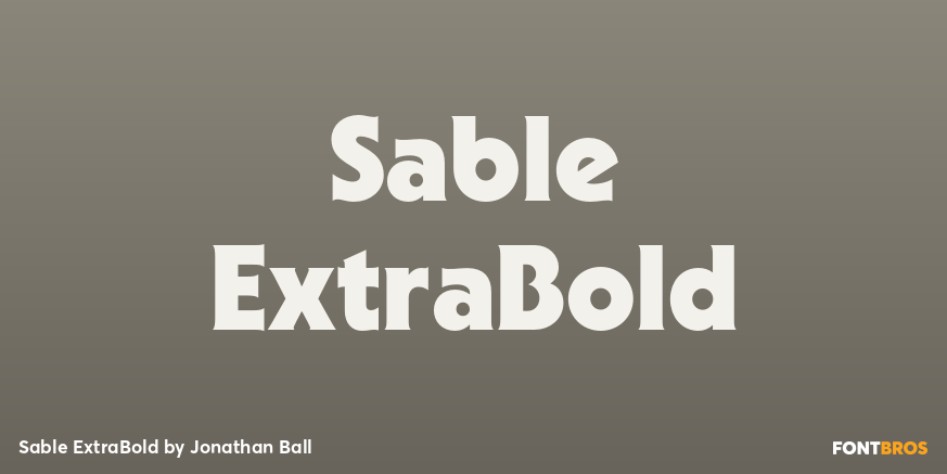Sable ExtraBold Poster