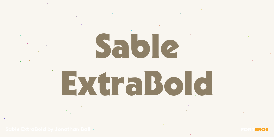 Sable ExtraBold Poster