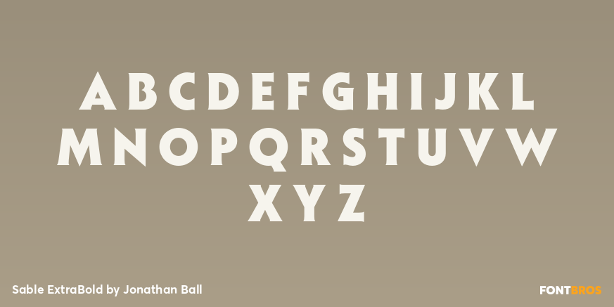 Sable ExtraBold Font Poster #2