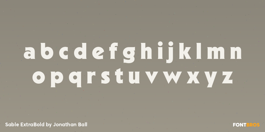 Sable ExtraBold Font Poster #3