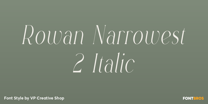 Rowan Narrowest 2 Italic Poster
