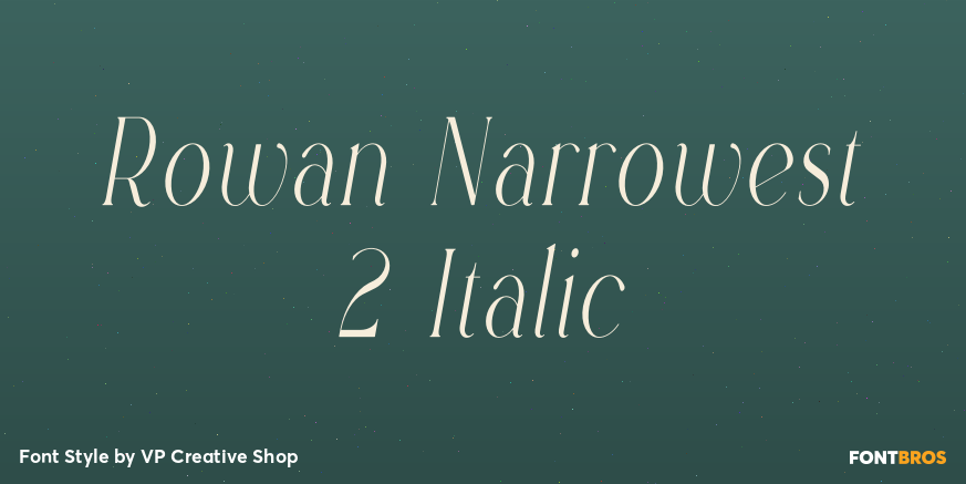 Rowan Narrowest 2 Italic Poster