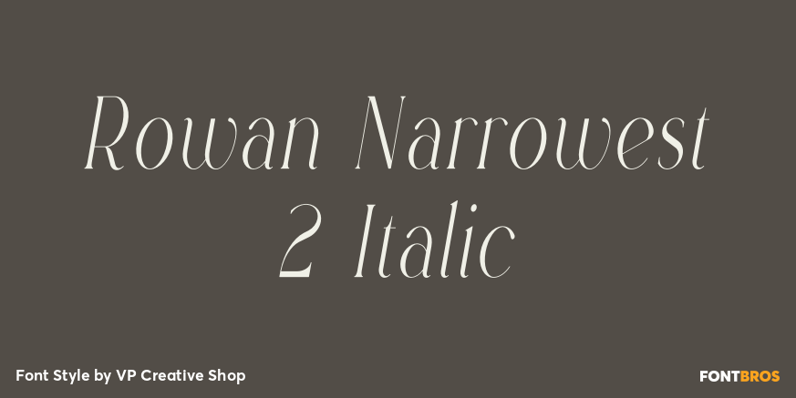 Rowan Narrowest 2 Italic Poster