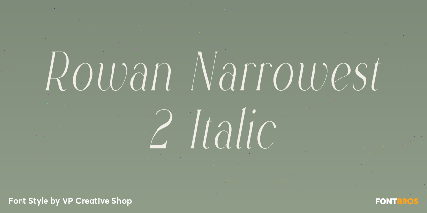 Rowan Narrowest 2 Italic Poster